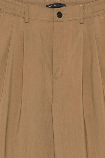 Pantalone Doppia Pince Uomo Beige - 3