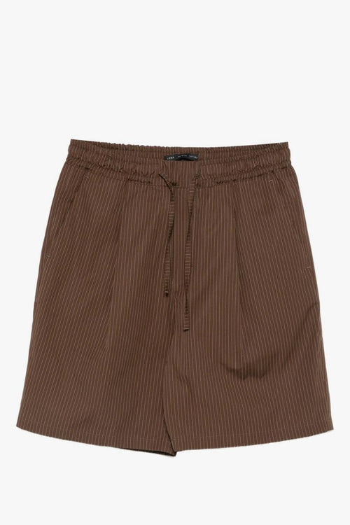 Bermuda Gessato Uomo Marrone