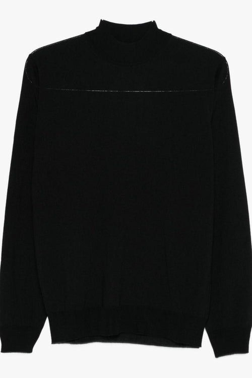 Maglia Nero Uomo Maniche Lunghe