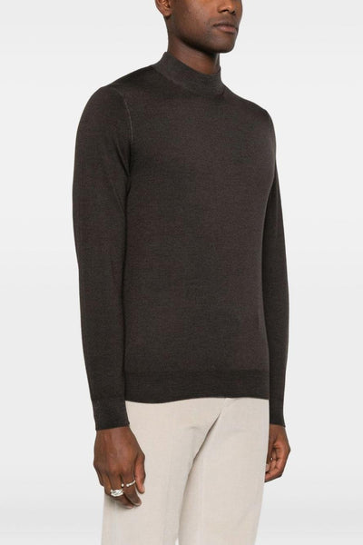 Maglia Marrone Uomo Girocollo