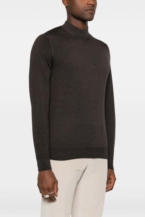 Maglia Marrone Uomo Girocollo