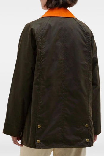 Giubbino Verde Donna Colletto Arancione - 2