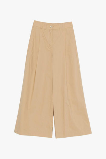 Pantalone Palazzo Donna Beige - 5