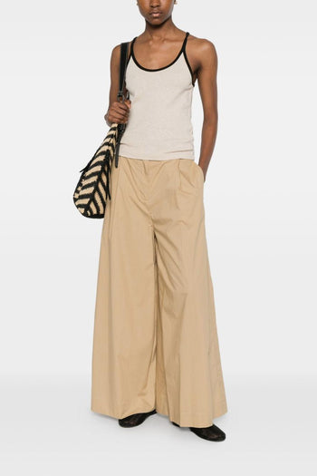Pantalone Palazzo Donna Beige - 2