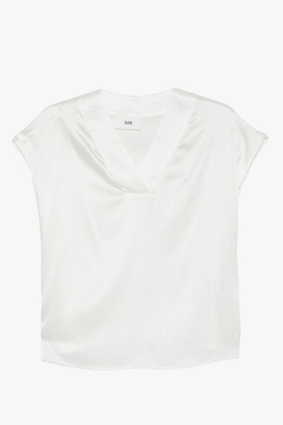 Top Scollo a V Donna Bianco