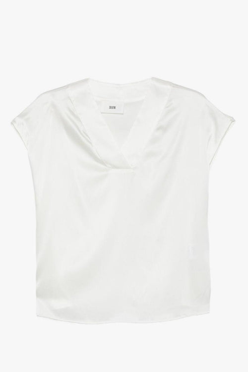 Top Scollo a V Donna Bianco