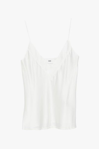Top Spalline Sottili Donna Bianco