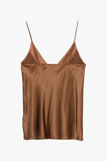 Top Spalline Sottili Donna Marrone - 2