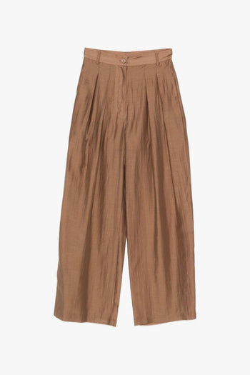 Pantalone Ampio Donna Marrone - 5