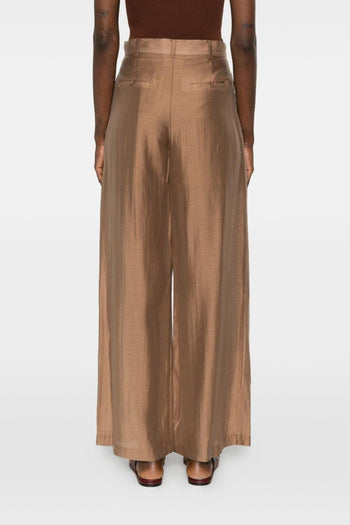 Pantalone Ampio Donna Marrone - 3