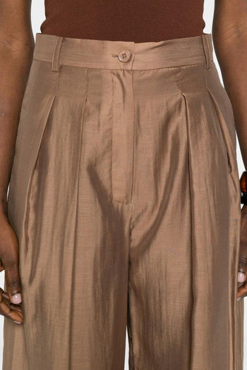 Pantalone Ampio Donna Marrone - 4