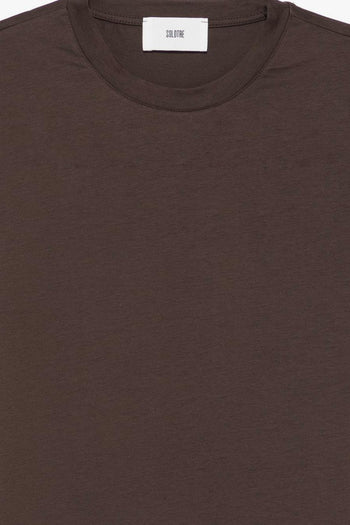 T-Shirt Girocollo Donna Marrone - 3