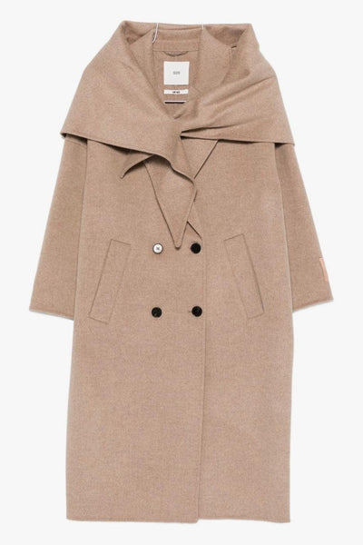 Cappotto Marrone Donna Doppiopetto