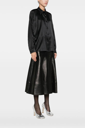 Camicia Nero Donna Raso - 4