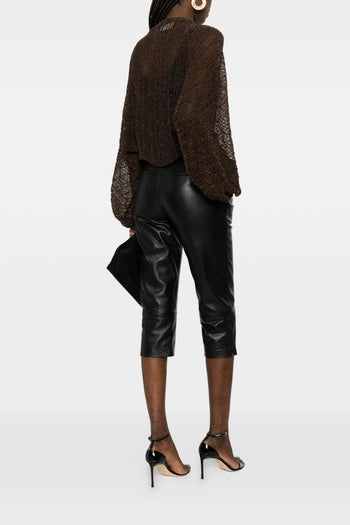 Cardigan Aperto Donna Marrone - 2