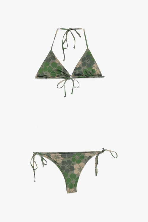 Saint Barth Bikini Hibiscus Camo 52 Donna