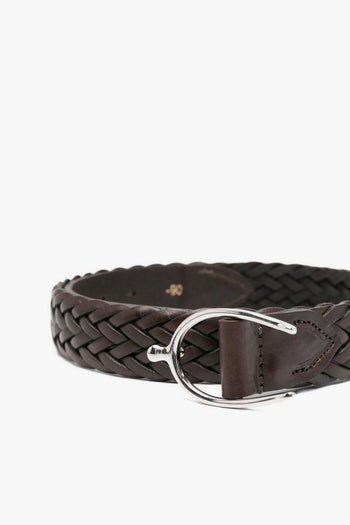 Cintura Marrone Uomo Intrecciata - 2
