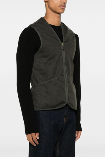 Gilet Verde Uomo con Zip - 5