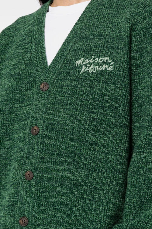 Cardigan Verde Uomo Ricamo Logo - 2