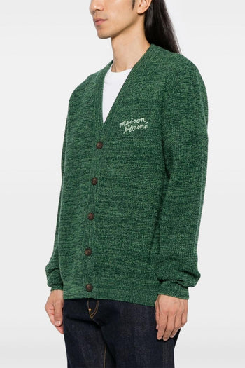 Cardigan Verde Uomo Ricamo Logo - 3