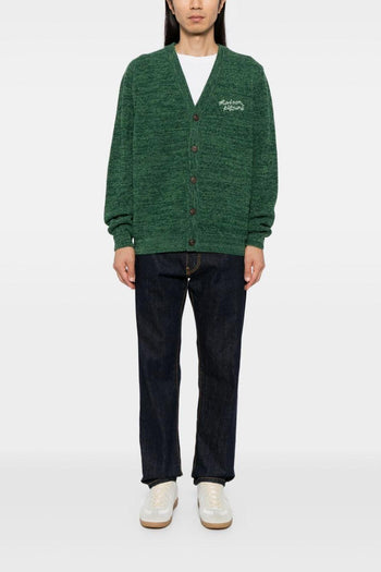 Cardigan Verde Uomo Ricamo Logo - 4