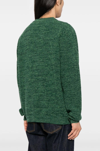 Cardigan Verde Uomo Ricamo Logo - 5