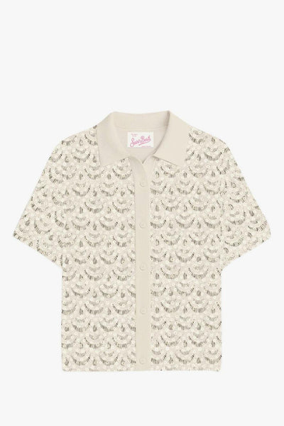 Saint Barth Polo Monet Crochet Donna Bianco