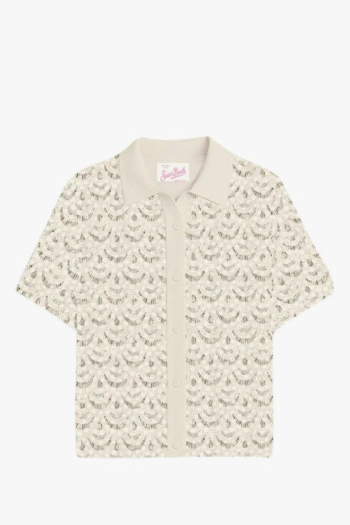 Saint Barth Polo Crochet Paill.10 Donna