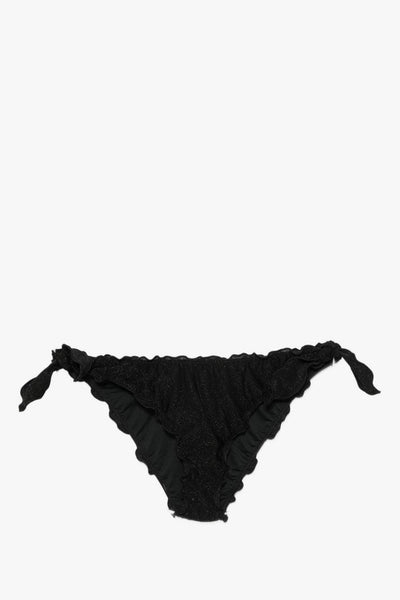 Saint Barth Slip Arricciato Donna Nero