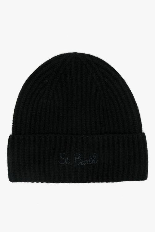 Saint Barth Cappellino Nero Donna Moss Ricamo Logo