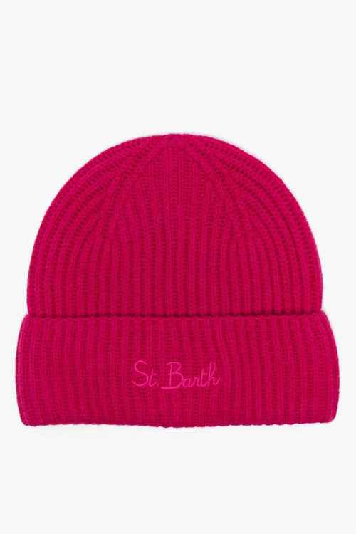 Saint Barth Cappellino Rosso Donna Moss Ricamo Logo