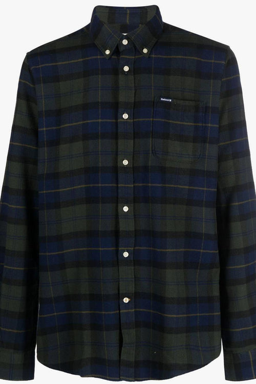 Camicia Verde Uomo Tartan Button Down