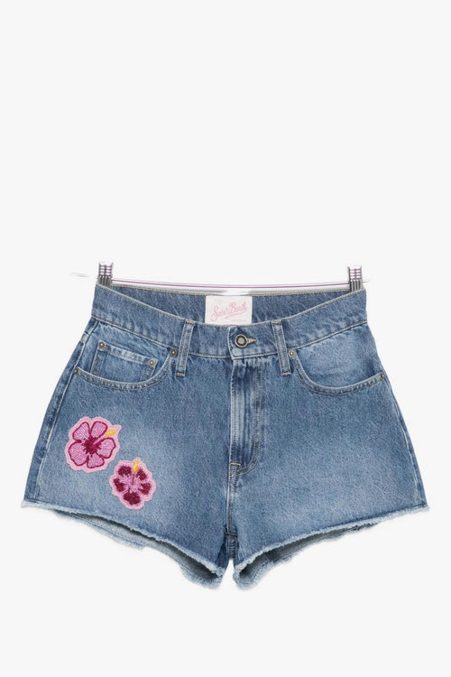 Saint Barth Short Musa Denim Donna Blu