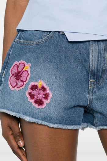 Saint Barth Short Musa Denim Donna Blu - 2