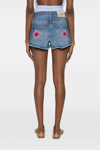 Saint Barth Short Musa Denim Donna Blu - 4