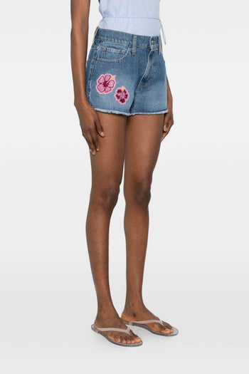 Saint Barth Short Musa Denim Donna Blu - 5