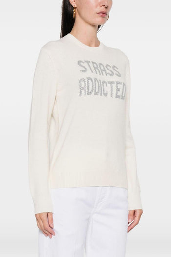 Saint Barth Maglia Beige Donna Stress Addicted - 2