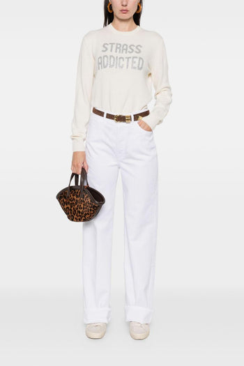 Saint Barth Maglia Beige Donna Stress Addicted - 3