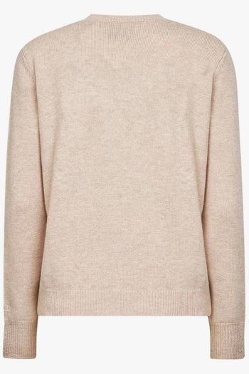 Saint Barth Maglia Beige Donna Splendida Splendente - 2