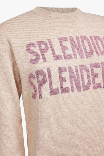 Saint Barth Maglia Beige Donna Splendida Splendente - 3