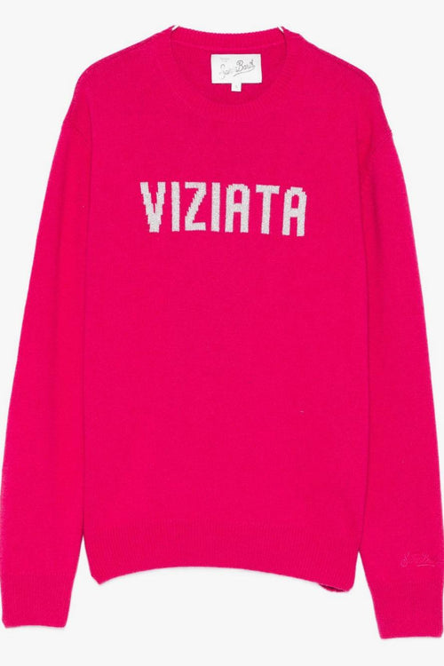 Saint Barth Maglia Rosa Donna Viziata