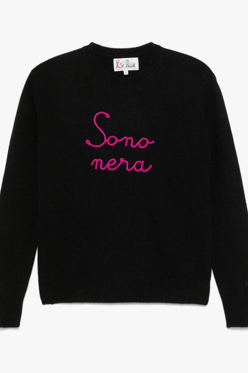 Saint Barth Maglia Nero Donna Sono Nera