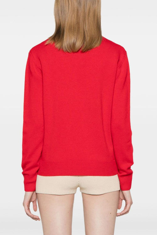 Saint Barth Maglia Rosso Donna Pazza Di Me - 2