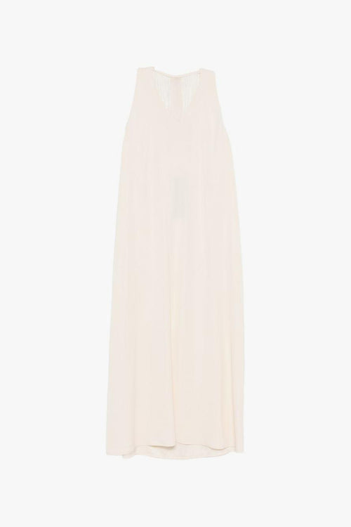 Abito Scollo a V Donna Beige