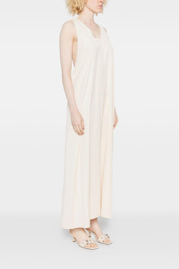 Abito Scollo a V Donna Beige - 2