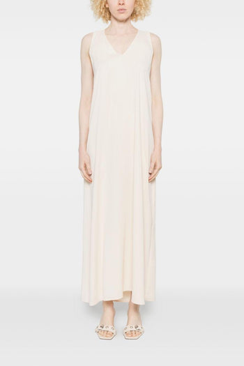 Abito Scollo a V Donna Beige - 5