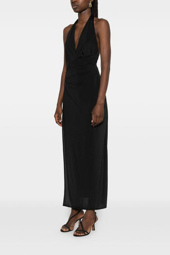 Abito Scollo all'Americana Donna Nero - 2