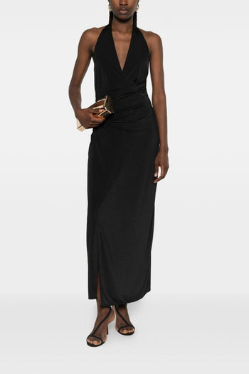 Abito Scollo all'Americana Donna Nero - 4