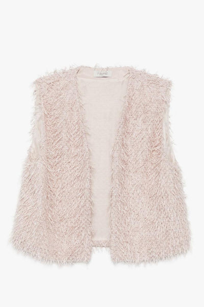 Gilet con Frange Donna Rosa