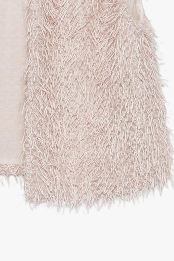 Gilet con Frange Donna Rosa - 3